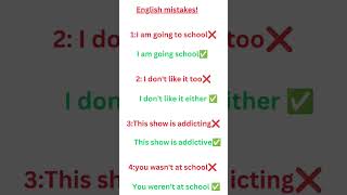 Dont make these mistakes in English ✅english education shortsenglishgrammar [upl. by Nwahsauq594]