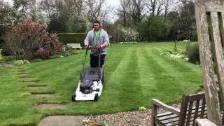 Mowing a large lawn with a Hayter 56 [upl. by Charleton]