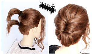 Easy Updo for Short to Medium Hair [upl. by Akinom]