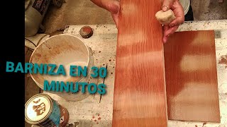 APRENDE A BARNIZAR MADERA EN 30 MINUTOS  garantizado Y muy fácil [upl. by Sedecram731]