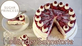 Holländer Sahnetorte Holländer Kirschtorte Blätterteigtorte  Rezept von Sugarprincess [upl. by Mahgem907]