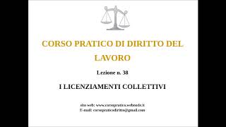 38 I LICENZIAMENTI COLLETTIVI [upl. by Aelber]