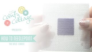 How to Needlepoint The Half Cross [upl. by Hinda]