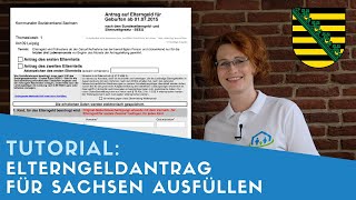 ▶ Elterngeldantrag für Sachsen ausfüllen  Tipps [upl. by Jacqueline]