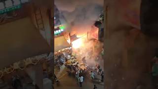 Boom 💥💥💥💥💥💥Fireworks on fire at hyderabad fireworks fire viral Diwali boom danger [upl. by Anirahc]