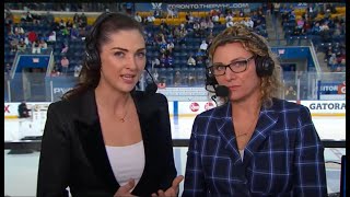 Cheryl Pounder and Kenzie Lalonde talk PWHL broadcasting together Sens vs Habs and more [upl. by Aleacem]