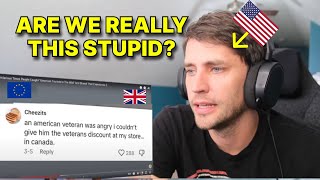 American reacts to How Stupid are Americans part 3 [upl. by Akemej]