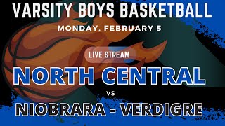 Varsity Boys Basketball North Central vs NiobraraVerdigre 2024 [upl. by Kylah]