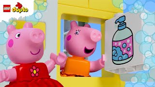 LEGO DUPLO 🫧 The Clean It Up Song 🧽 Peppa Pig Nursery Rhymes amp Kids Songs [upl. by Airdna]