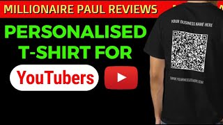 Ideal Gift for A YouTuber Personalised QR T Shirt youtubecreator millionairepaul [upl. by Malchus]