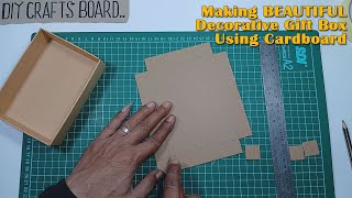 Craft Using Cardboard  Gift Box Making With Cardboard  DIY Crafts Gifts [upl. by Akimet]