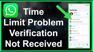 WhatsApp Verification Code Not Received  Time Limit Problem [upl. by Aehsal115]