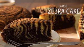 Zebra Cake Recipe  Go Delicious [upl. by Tammany]