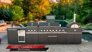 FORNO Outdoor Kitchen Set FODKT2568BLK [upl. by Samaj]