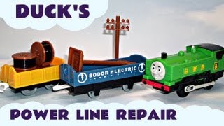 Thomas And Friends Trackmaster Ducks Power Line Repair Kids Toy [upl. by Nerat]