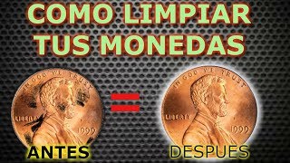 COMO LIMPIAR TUS MONEDAS Y QUEDAN COMO NUEVAS JEJEJE [upl. by Ihsir]