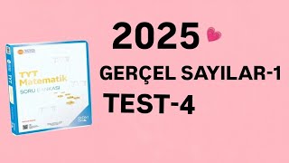 2025  345 TYT MATEMATİK SORU BANKASI ÇÖZÜMLERİ  GERÇEL SAYILAR1  TEST4 [upl. by Hairam]