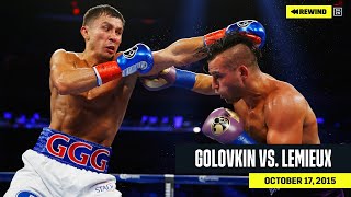 FULL FIGHT  Gennadiy quotGGGquot Golovkin vs David Lemieux DAZN REWIND [upl. by Funch]