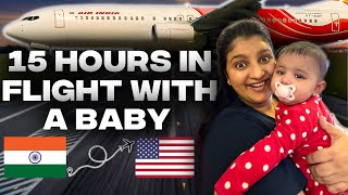 India to USA  Flying alone with my 6 months old baby  Albeli Ritu [upl. by Delanty272]