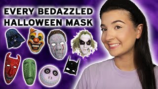 Every Halloween Mask I Bedazzled This Year [upl. by Nohsauq]