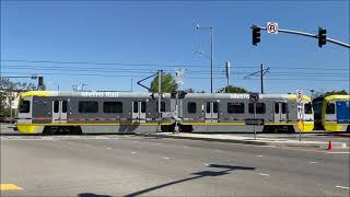 LA Metro Expo Line  Overland Avenue Railroad Crossing  Los Angeles CA [upl. by Nyrehtak]