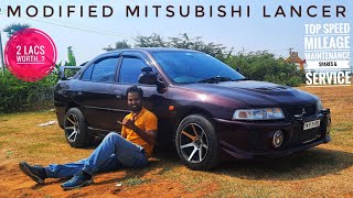 Modified Mitsubsishi Lancer in Chennai  Wider Alloys amp Tyres Momo Steering Body Kit  ARK Diaries [upl. by Saoj]