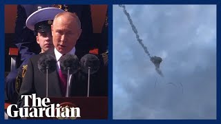 Russian missiles downed over Kyiv as Putin makes angry Victory Day speech [upl. by Saraiya]