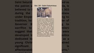 Oct 30  Saint Saturninus shorts saint todayssaint catholicsaint catholicchurchsaints [upl. by Oiluj]