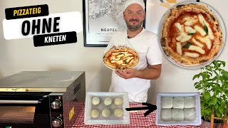 Pizzateig OHNE kneten  perfektes Ergebnis ohne viel Aufwand [upl. by Teodora]