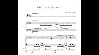 Del Cabello más sutil  F Obradors A majorHigh Voice Piano accompaniment [upl. by Orlan]