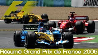 Résumé GrandPrix de France 2005  Formule 1 [upl. by Htebazila767]