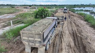 Full Proces Only 3Day Swiming Pool Ring Road Building Bulldozer KOMATSU D58P in Action [upl. by Dayir]