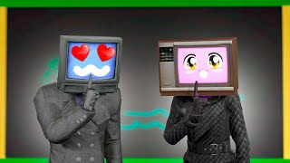 NEW TV WOMAN amp TV MAN FIREWORKS HAPPY NEW 2029 YEAR  TV Man Saves TV Woman in Garrys Mod [upl. by Maryn]