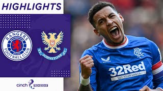 Rangers 20 St Johnstone  Tavernier and Kamara Seal Win for The Gers  cinch Premiership [upl. by Ahseila]