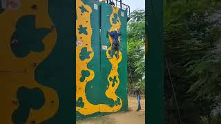 Wall climbing activity motivation fitnessmotivation adventurecamp picnicspot Rocksport [upl. by Lacombe399]