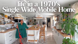 KITCHEN REDO GETTING NEW APPLIANCES IN OUR 1970s MOBILE HOME [upl. by Arzed450]