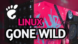 Linux Desktop UI gone Wild Desktop customisation for Gnome  Gnome Fedora Linux Customisation [upl. by Malo]