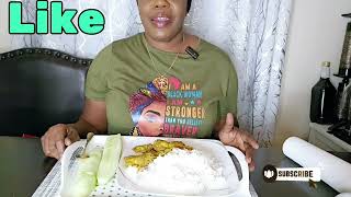 HOW TO MAKE JAMAICA 🇯🇲 CURRY CHICKEN  MY FIRST MUKBANG [upl. by Gnuj]