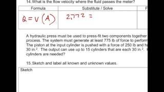 Fluid Power Practice 2 Solutions part 3 [upl. by Herrmann]