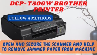 How to clear Paper jam on DCPT500W Brother Printer  Paper not stuck but shows paper jam [upl. by Eittap]