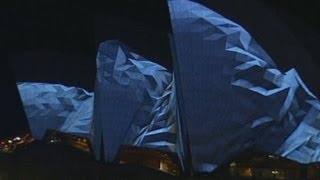 Spectacular projections show Sydney Opera House collapsing [upl. by Alveta]