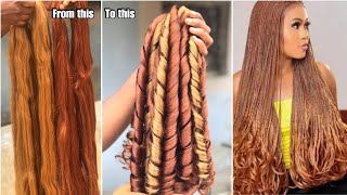 How to make French Curls Curly hair curly Braids using a braided hair [upl. by Zechariah]