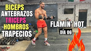 Rutina de BICEPS TRICEPS Y HOMBRO 38 Minutos  Quema Grasa y GANA MÚSCULO [upl. by Yelsew]