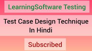 Test Case Design Techniques in software Testing [upl. by Annais618]