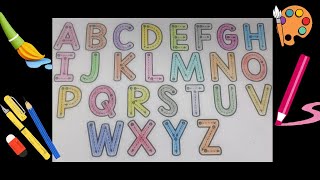 Alphabet ABC song ABCD A to Z Kids rhymescollection for coloring along dotted lines for toddler [upl. by Yung]