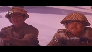 Ramkumar Saves Dr Vishnuvardhans Life In War  Muttina Haara Kannada Movie Scene  Suhasini [upl. by Enaitsirhc]