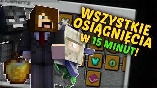 ZROBIŁEM WSZYSTKIE ACHIEVEMENTY W 15 MINUT MINECRAFT [upl. by Assirehc]