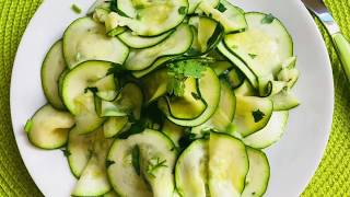 Easy amp Delicious DETOX Zucchini Marrow Salad for weight loss in Apple Vinegar  Raw Food Recipes [upl. by Hindu]