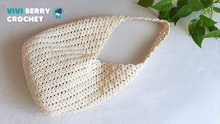 DIY Crochet Bag  Crochet Shoulder Bag Tutorial  Wonderful Crochet Pattern  ViVi Berry Crochet [upl. by Htes]