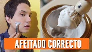 COMO AFEITARSE LA BARBA CORRECTAMENTE  Sin irritación y rápido Demo [upl. by Doretta]